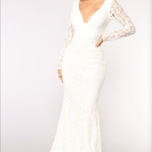 White Rendezvous Lace Dress